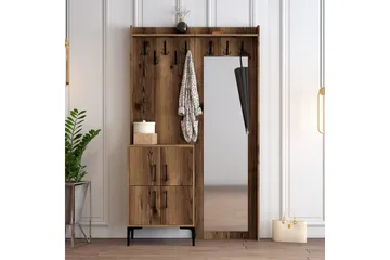 Retzow Hallmöbelset 120 cm - Mörkbrun - Möbler - Hallmöbler - Möbelset för hall & entre