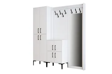 Retzow Hallmöbelset 35x180 cm - Vit - Möbler - Hallmöbler - Möbelset för hall & entre