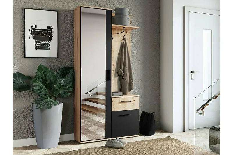 Rosehall Hallmöbelset 97x30 cm 195x Black - Möbler - Hallmöbler - Möbelset för hall & entre