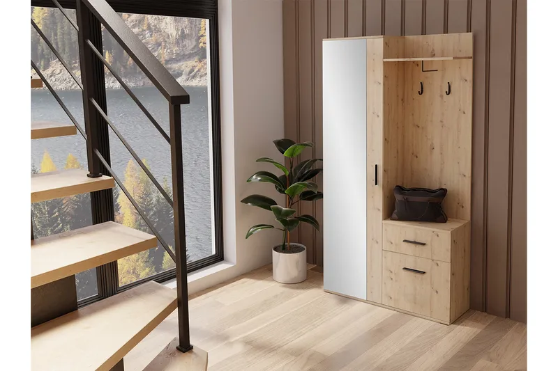 Rosehall Hallmöbelset 97x30 cm 195x Brown - Möbler - Hallmöbler - Möbelset för hall & entre