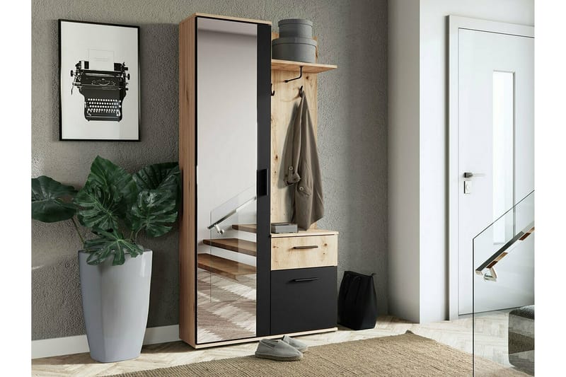 Rosehall Hallmöbelset 97x30 cm 195x - Svart - Möbler - Hallmöbler - Möbelset för hall & entre