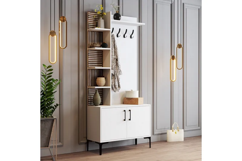 Schmida Hallmöbelset 35x90 cm - Vit - Möbler - Hallmöbler - Möbelset för hall & entre