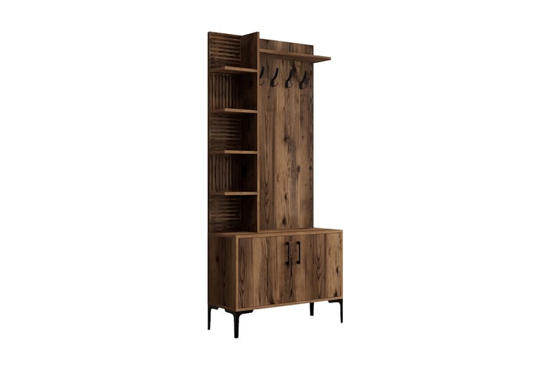 Schmida Hallmöbelset 90 cm - Mörkbrun - Möbler - Hallmöbler - Möbelset för hall & entre