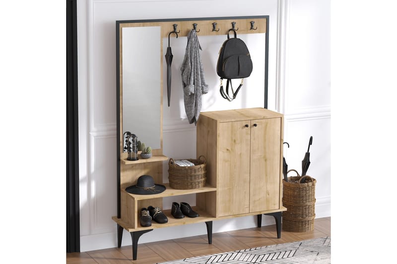 Yogsaes Hallmöbelset 35x114 cm, Natur/Vit