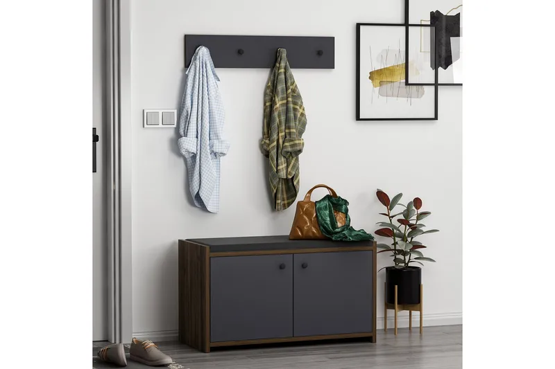 Ostwerwal Hallmöbelset Antracit - Hanah Home - Möbler - Hallmöbler - Möbelset för hall & entre