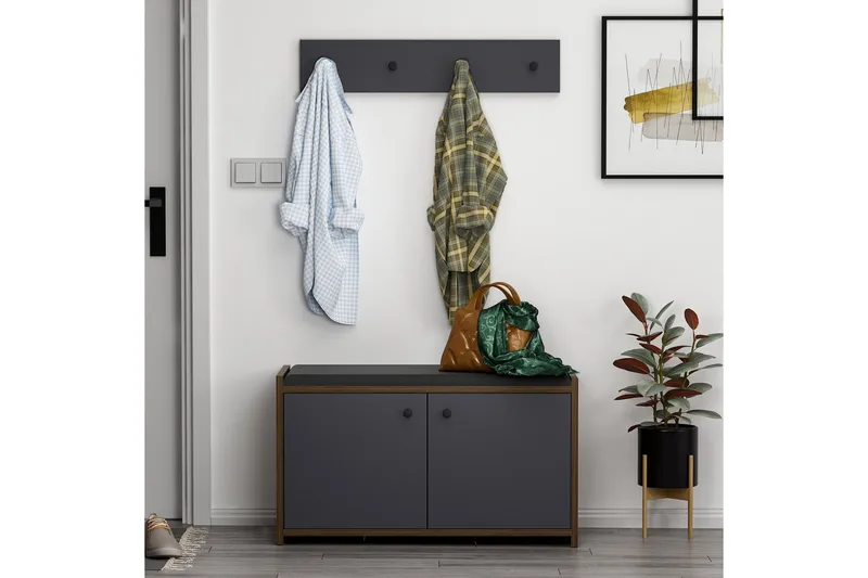 Ostwerwal Hallmöbelset Antracit - Hanah Home - Möbler - Hallmöbler - Möbelset för hall & entre