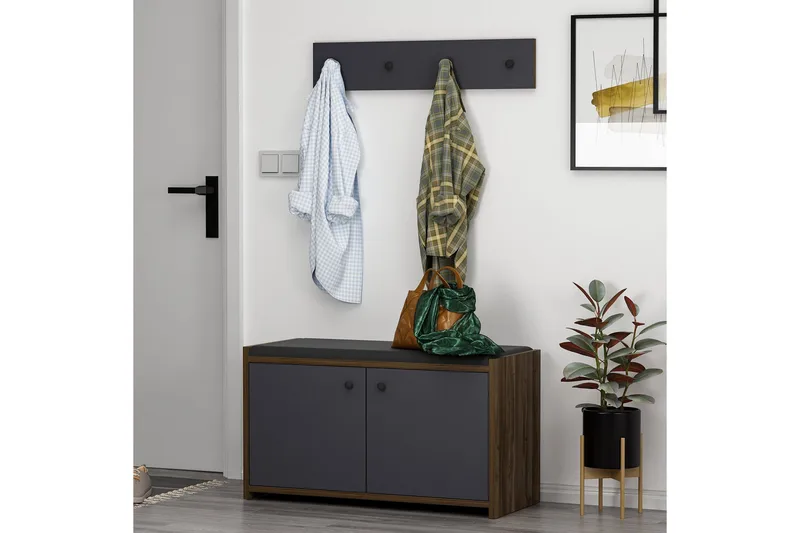 Ostwerwal Hallmöbelset Antracit - Hanah Home - Möbler - Hallmöbler - Möbelset för hall & entre