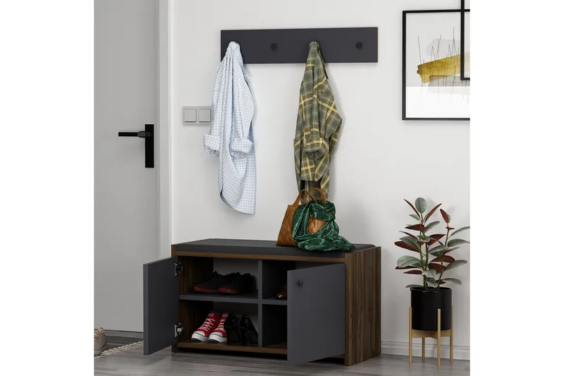 Ostwerwal Hallmöbelset Antracit - Hanah Home - Möbler - Hallmöbler - Möbelset för hall & entre