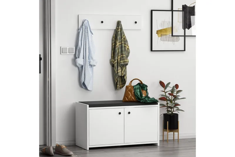 Ostwerwal Hallmöbelset Vit - Hanah Home - Möbler - Hallmöbler - Möbelset för hall & entre