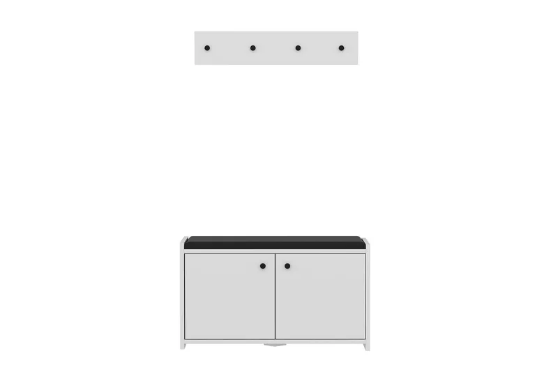 Ostwerwal Hallmöbelset Vit - Hanah Home - Möbler - Hallmöbler - Möbelset för hall & entre