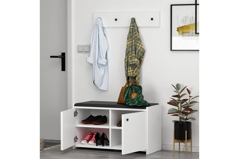 Ostwerwal Hallmöbelset Vit - Hanah Home - Möbler - Hallmöbler - Möbelset för hall & entre