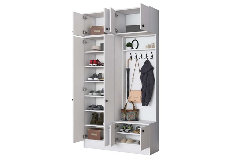 Quorra Hallmöbelset - Vit - Möbler - Hallmöbler - Möbelset för hall & entre
