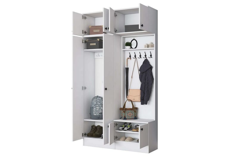 Quorra Hallmöbelset - Vit - Möbler - Hallmöbler - Möbelset för hall & entre
