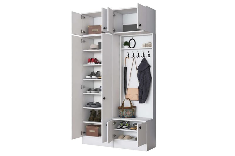 Quorra Hallmöbelset - Vit - Möbler - Hallmöbler - Möbelset för hall & entre