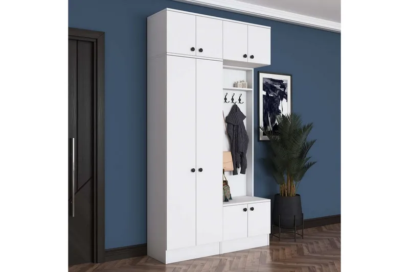 Quorra Hallmöbelset - Vit - Möbler - Hallmöbler - Möbelset för hall & entre