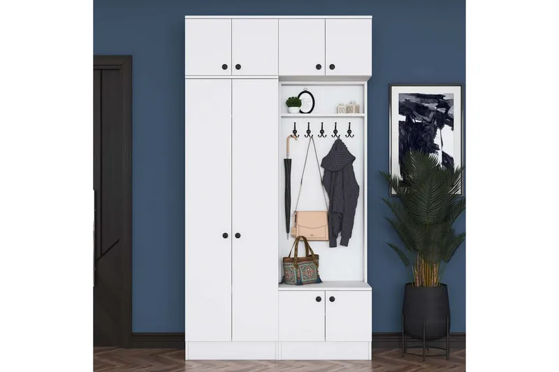Quorra Hallmöbelset - Vit - Möbler - Hallmöbler - Möbelset för hall & entre