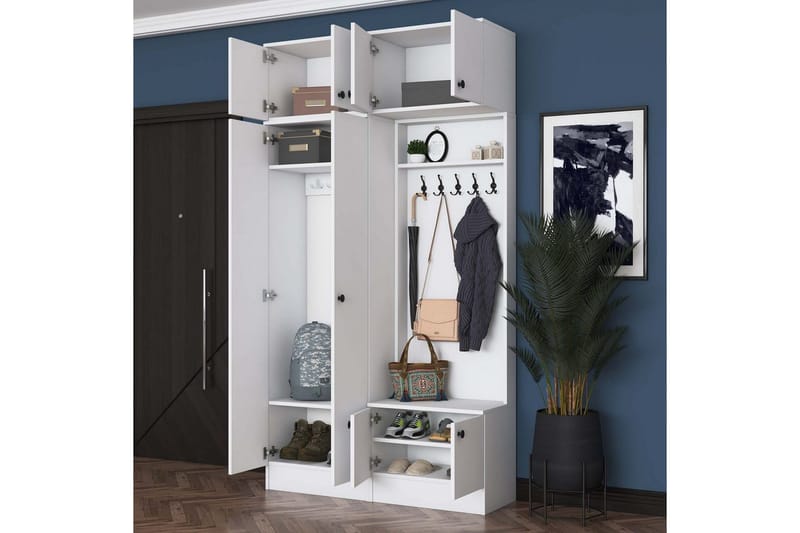 Quorra Hallmöbelset - Vit - Möbler - Hallmöbler - Möbelset f ör hall & entre