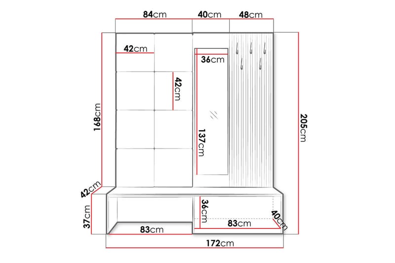 Shaftesbury Hallmöbelset - Möbler - Hallmöbler - Möbelset för hall & entre