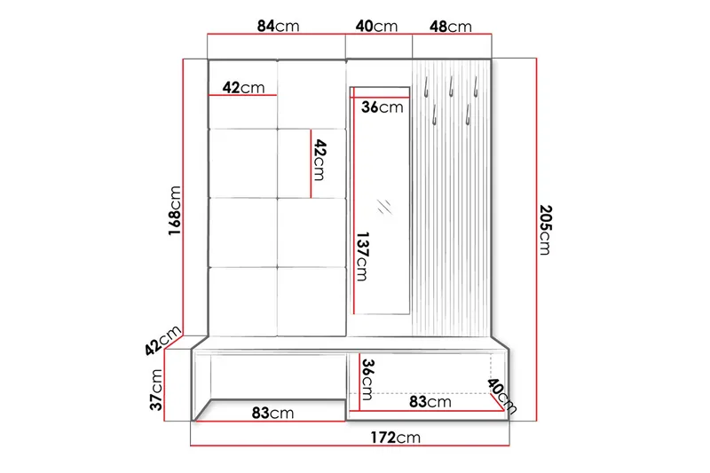 Shaftesbury Hallmöbelset - Möbler - Hallmöbler - Möbelset för hall & entre