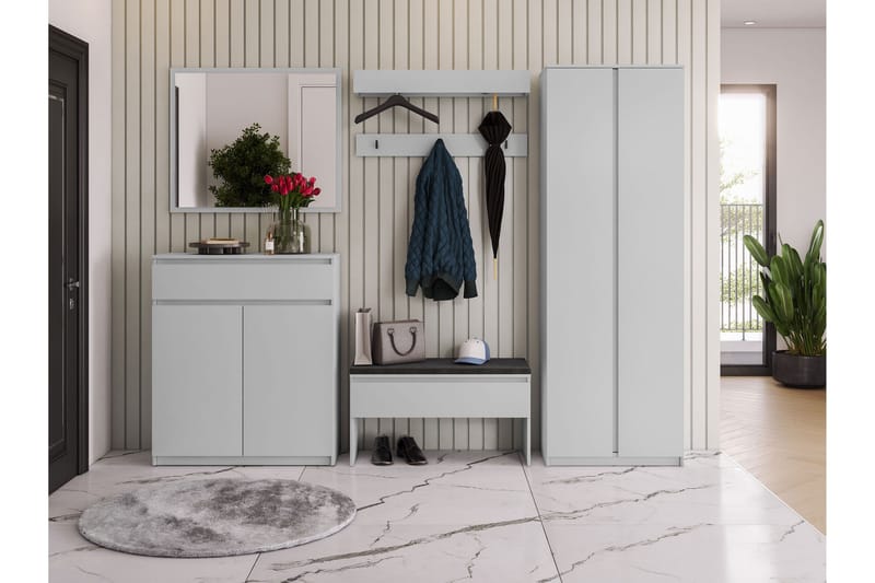 Simply Hallmöbelset - Grå - Möbler - Hallmöbler - Möbelset för hall & entre