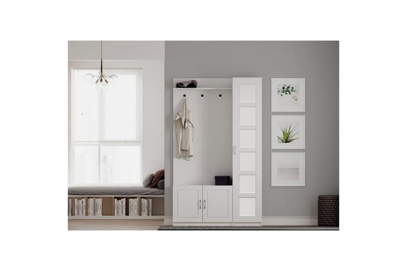 Vyros Hallmöbelset - Matt Vit - Möbler - Hallmöbler - Möbelset för hall & entre