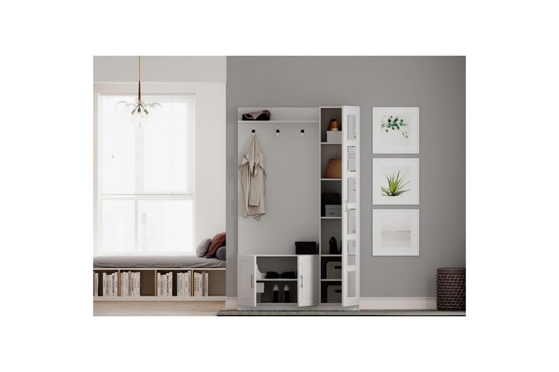 Vyros Hallmöbelset - Matt Vit - Möbler - Hallmöbler - Möbelset för hall & entre