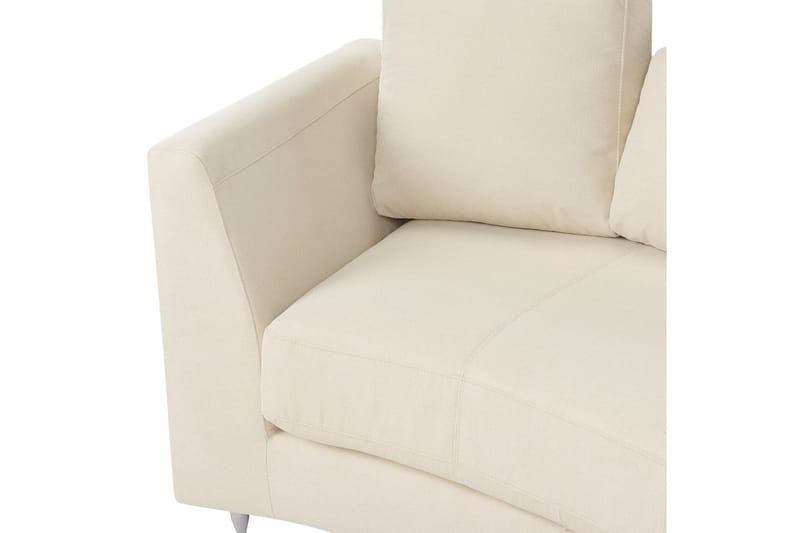 Halvrund soffa Rotunde Beige/Silver - Beige/Silver - Möbler - Soffa