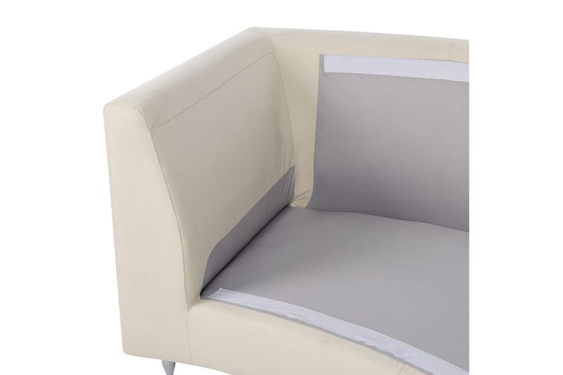 Halvrund soffa Rotunde Beige/Silver - Beige/Silver - Möbler - Soffa