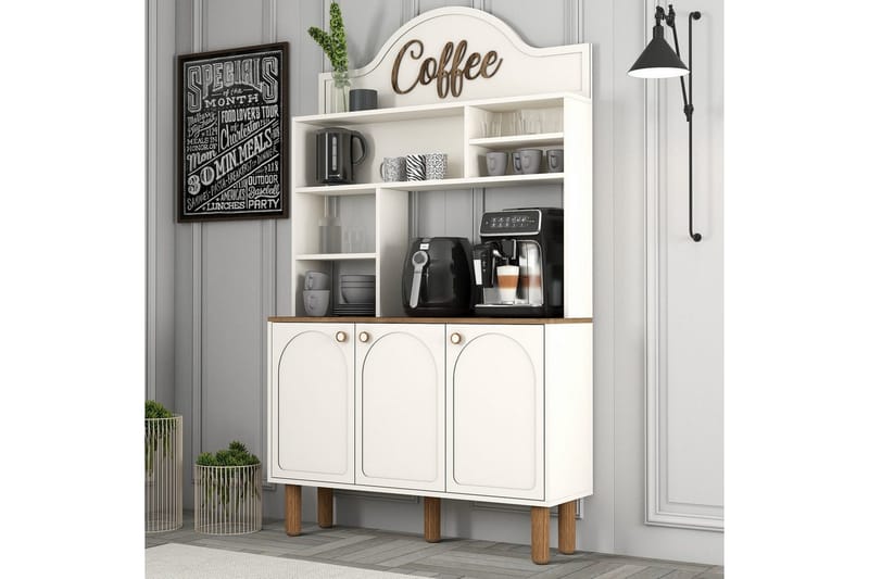 Kaffebarskåp Tre Gräddfärgad / Ek - Gräddfärgad / Ek - Möbler - Bord & matgrupper