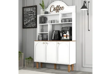 Kaffebarskåp Tre Vit / Ek - Vit / Ek - Möbler - Bord & matgrupper