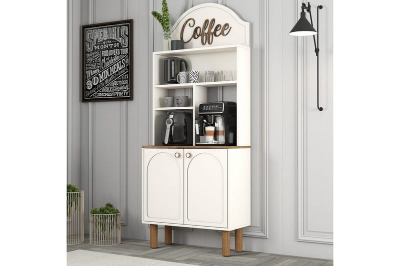 Kaffebarskåp Två Gräddfärgad / Ek - Gräddfärgad / Ek - Möbler - Bord & matgrupper