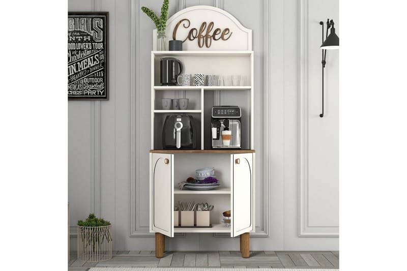 Kaffebarskåp Två Gräddfärgad / Ek - Gräddfärgad / Ek - Möbler - Bord & matgrupper