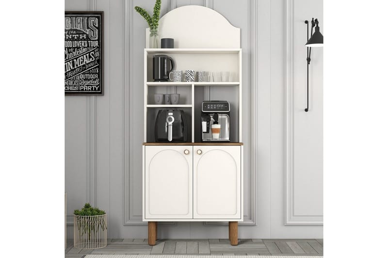 Kaffebarskåp Två Gräddfärgad / Ek - Gräddfärgad / Ek - Möbler - Bord & matgrupper