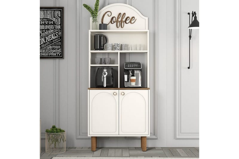 Kaffebarskåp Två Gräddfärgad / Ek - Gräddfärgad / Ek - Möbler - Bord & matgrupper