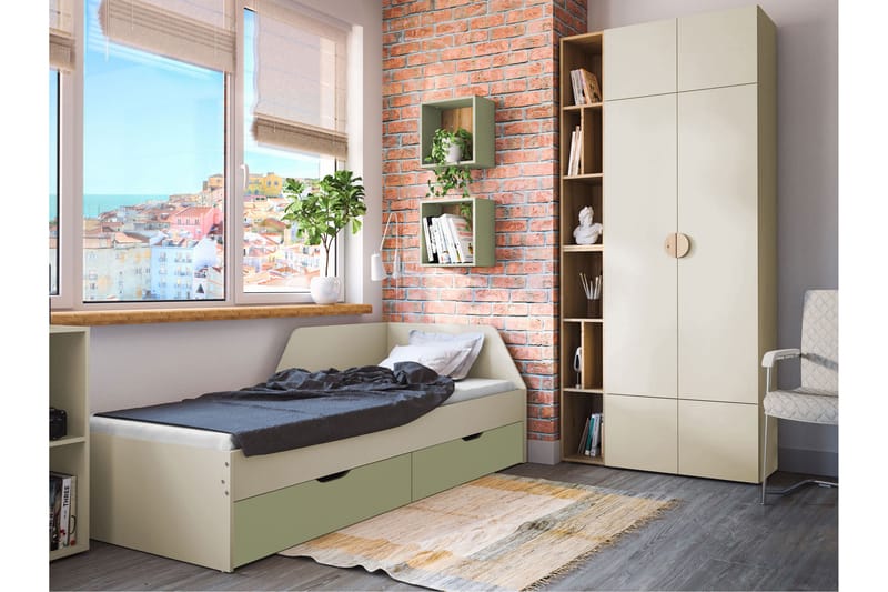 Adolfo Möbelset För Sovrum - Beige/Grön - Möbler - Möbelset - Möbelset för sovrum