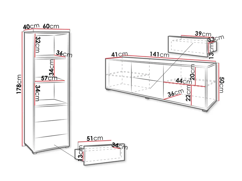 Agawal Möbelset För Vardagsrum - Brun - Möbler - Möbelset - Möbelset för vardagsrum