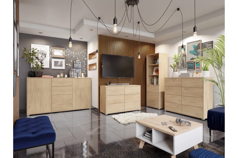 Agawal Möbelset För Vardagsrum - Brun - Möbler - Möbelset - Möbelset för vardagsrum