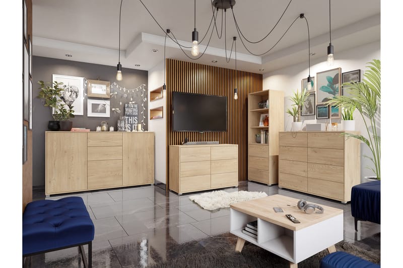 Agawal Möbelset För Vardagsrum - Brun - Möbler - Möbelset - Möbelset för vardagsrum