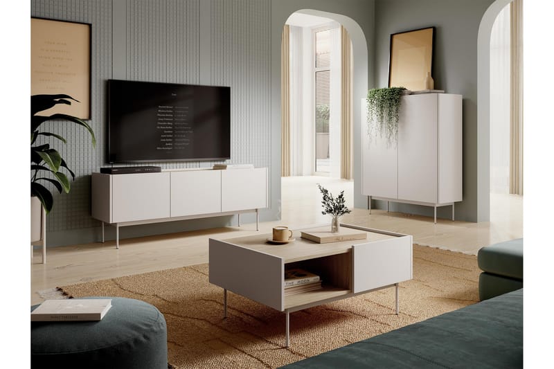 Akansh Möbelset För Vardagsrum - Beige - Möbler - Möbelset - Möbelset för vardagsrum