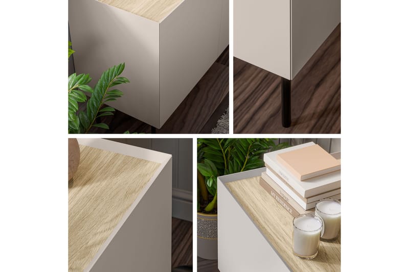 Akie Möbelset För Vardagsrum - Beige - Möbler - Möbelset - Möbelset för vardagsrum