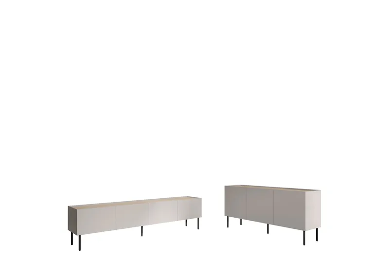 Akie Möbelset För Vardagsrum - Beige - Möbler - Möbelset - Möbelset för vardagsrum