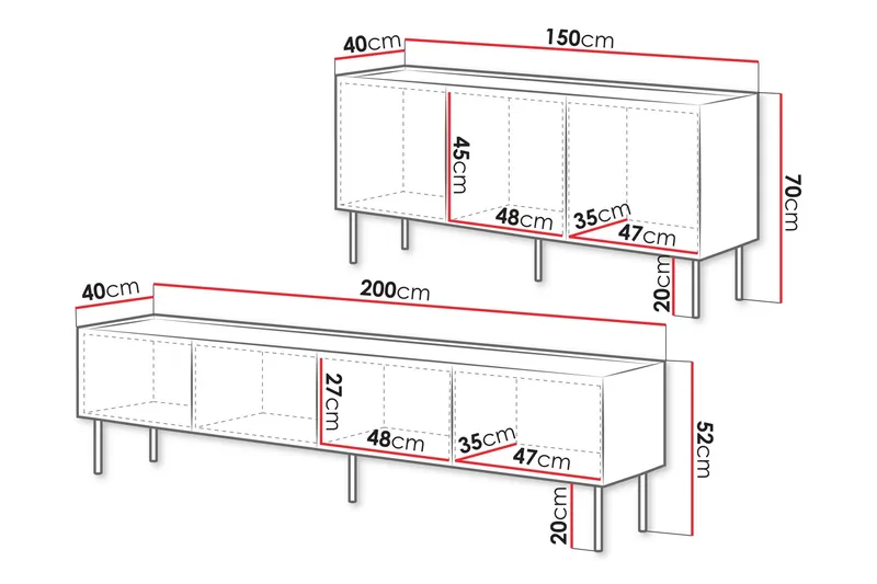 Akie Möbelset För Vardagsrum - Grön - Möbler - Möbelset - Möbelset för vardagsrum