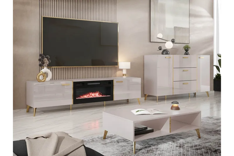 Akihiko Möbelset För Vardagsrum - Cashmere - Möbler - Möbelset - Möbelset för vardagsrum