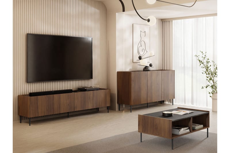 Akihito Möbelset För Vardagsrum - Brun - Möbler - Möbelset - Möbelset för vardagsrum