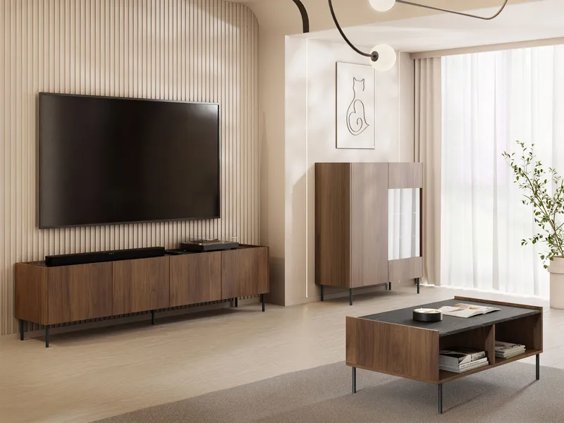 Akihito Möbelset För Vardagsrum - Brun - Möbler - Möbelset - Möbelset för vardagsrum