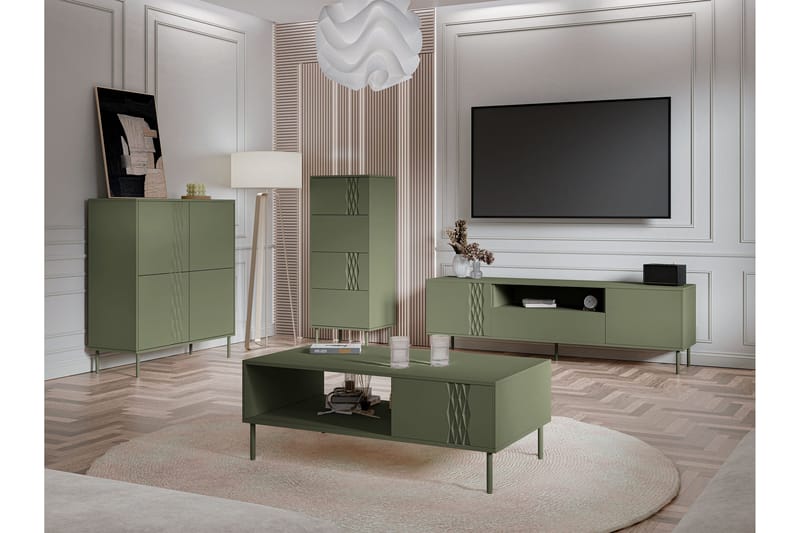 Akiko Möbelset För Vardagsrum - Grön - Möbler - Möbelset - Möbelset för vardagsrum