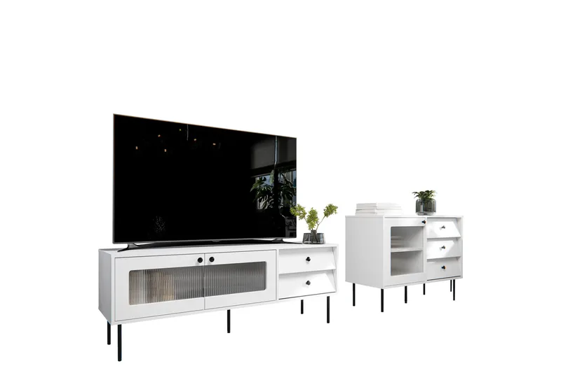 Akilesh Möbelset För Vardagsrum - Vit - Möbler - Möbelset - Möbelset för vardagsrum