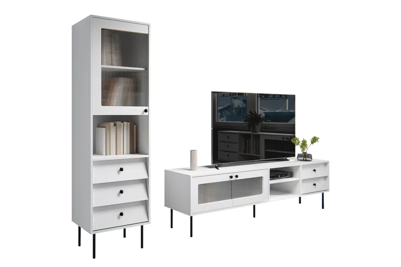Akilesh Möbelset För Vardagsrum - Vit - Möbler - Möbelset - Möbelset för vardagsrum