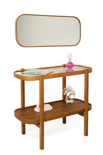 Alaswa Byrå- och spegelset (2 delar) 103x85x42 cm - valnöt transparent - Möbler - Möbelset - Möbelset för sovrum