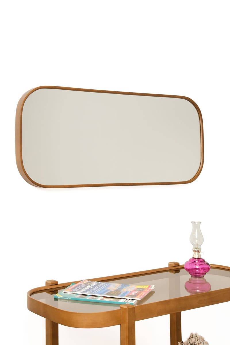 Alaswa Byrå- och spegelset (2 delar) 103x85x42 cm - valnöt transparent - Möbler - Möbelset - Möbelset för sovrum